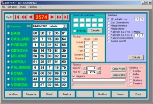 Schermata principale di LOTTO SI